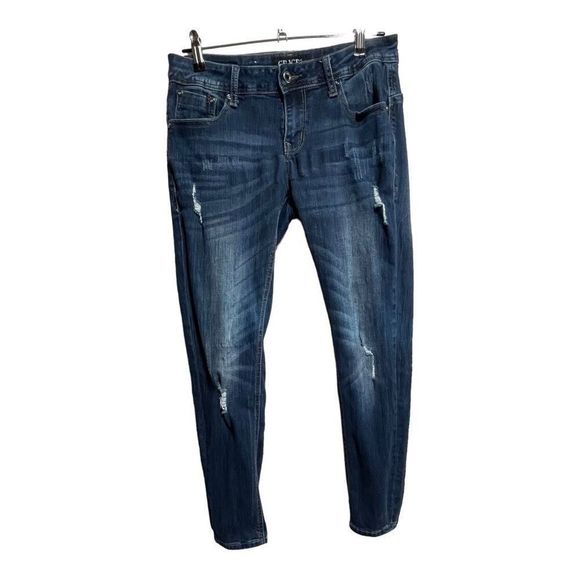 Grace In LA Womens Jeans Distressed Medium Wash Size 29 Low Rise - Picture 1 of 9